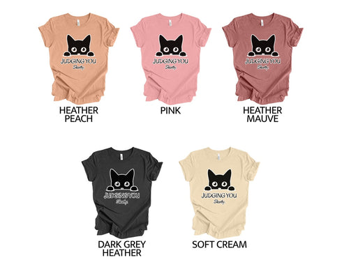 Cat Peeking Shirt, Judging you Silently Shirt, Funny Black Cat Shirt, Gifts for Cats Lover, Cat Mom Shirt, Black Cat T-shirt, Peeking Shirt
